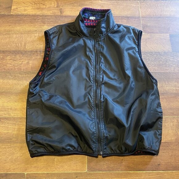 Vintage CB Sports Aztec Print 90’s Vest Full Zipper Style Medium Reversible - Picture 4 of 4